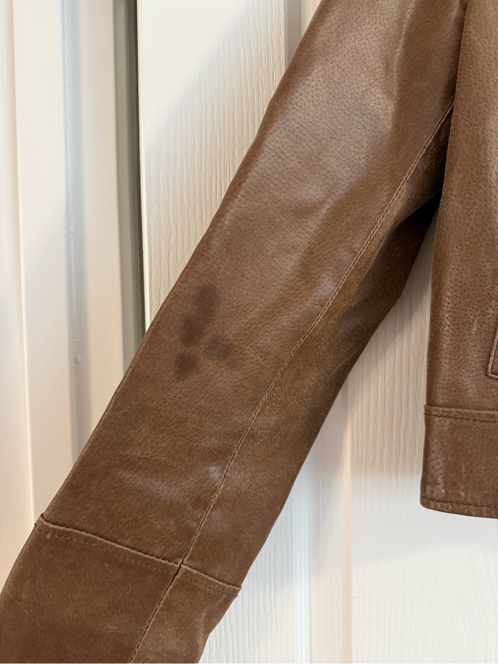 Moda International Brown Leather Zip Jacket — image 6 of 7